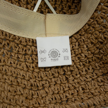 Nomad Sari Floppy Straw Sun Hat - Coffee & Daisies