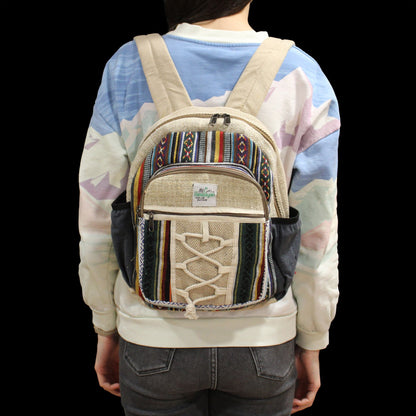 Small Backpack - Rope & Pockets Style