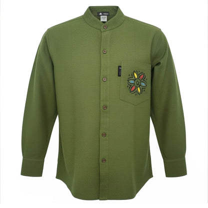 Nomad Sari Kathmandu Shirt - Forest Green - XL