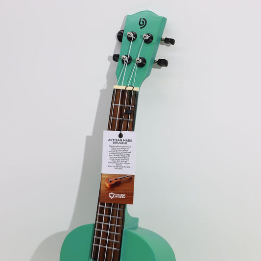 Artisan Made Ukulele - Blue Sunburst Sunburst Finish (4 String)