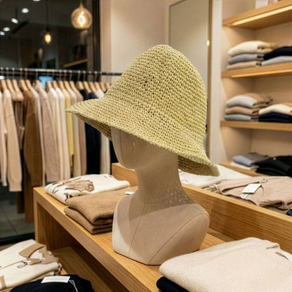 Nomad Sari Floppy Straw Sun Hat - Natural Beige