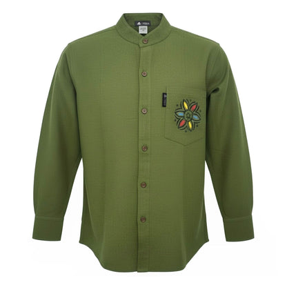 Nomad Sari Kathmandu Shirt - Forest Green - Large