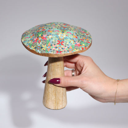 Medium Enamelled Mushroom - 15cm - Pretty Floral