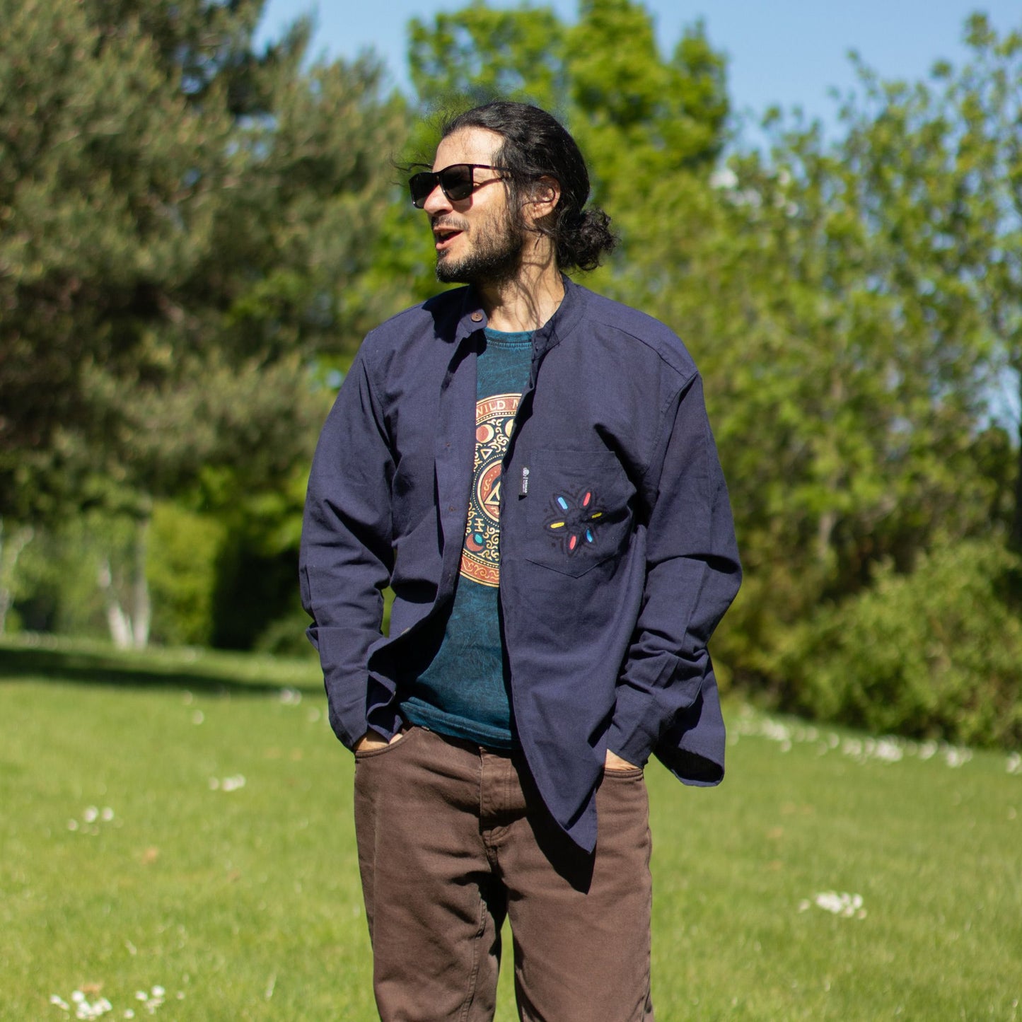 Nomad Sari Kathmandu Shirt - Indigo - XXL