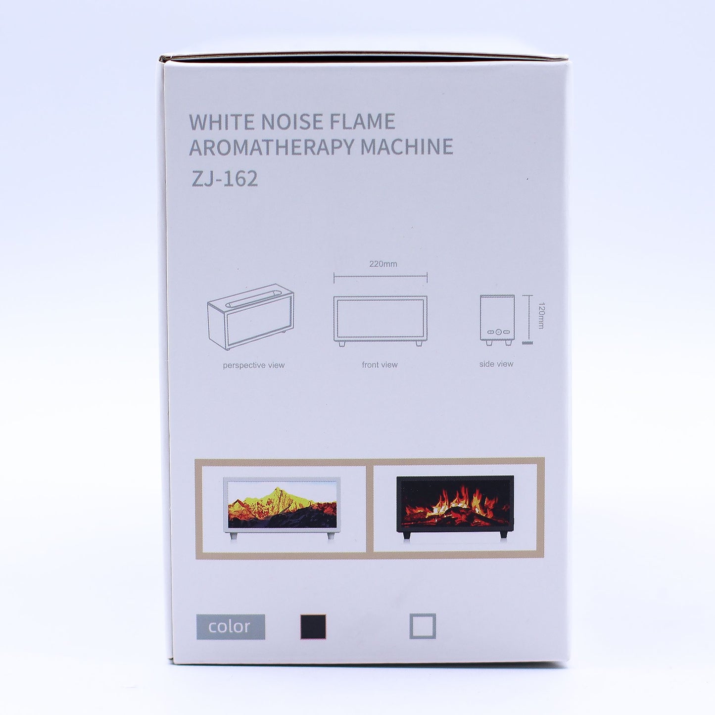 Flame Effect Aroma Diffuser with Birdsound - Black USB - Colour Change