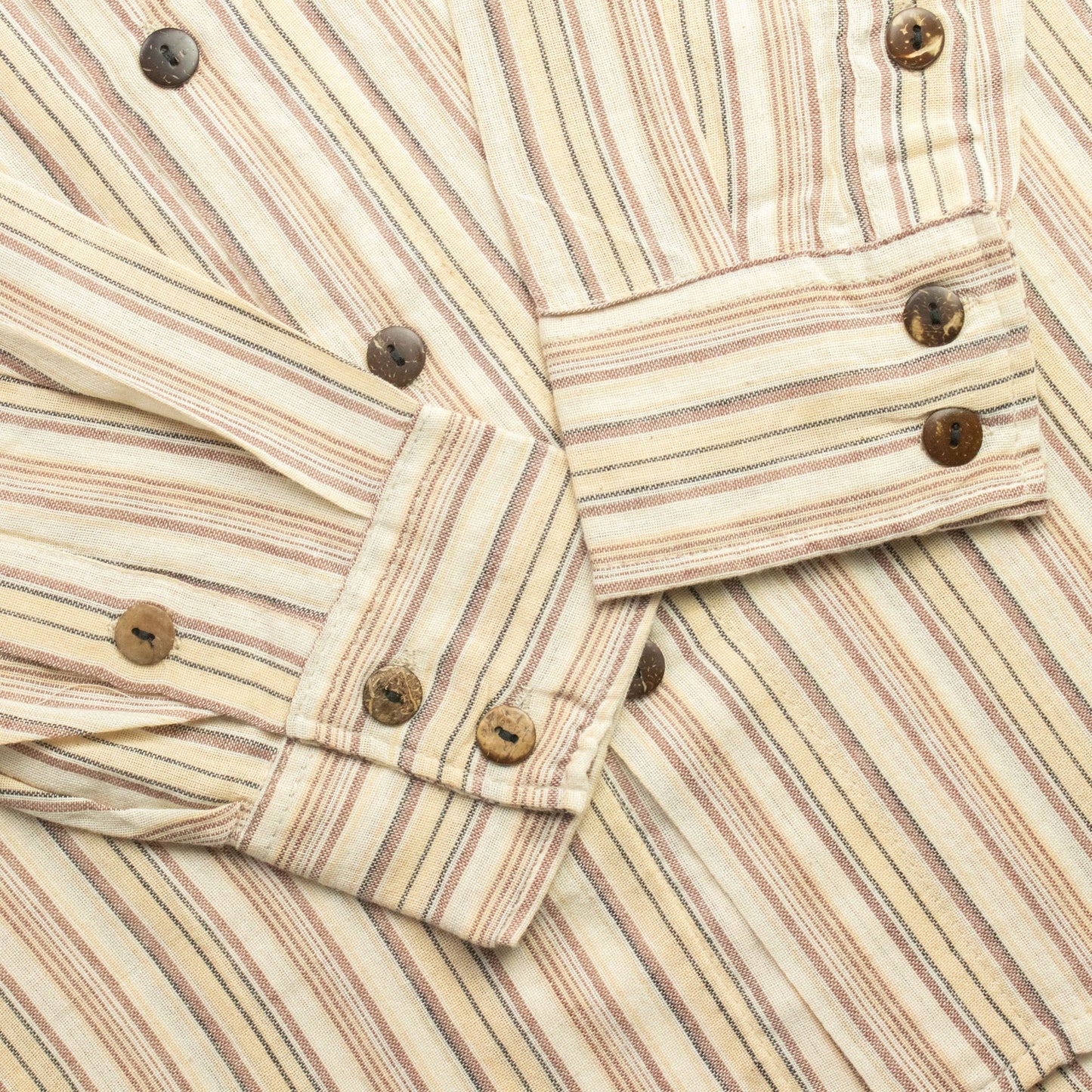 Nomad Sari Grandad Shirt - Brown Beige - Large