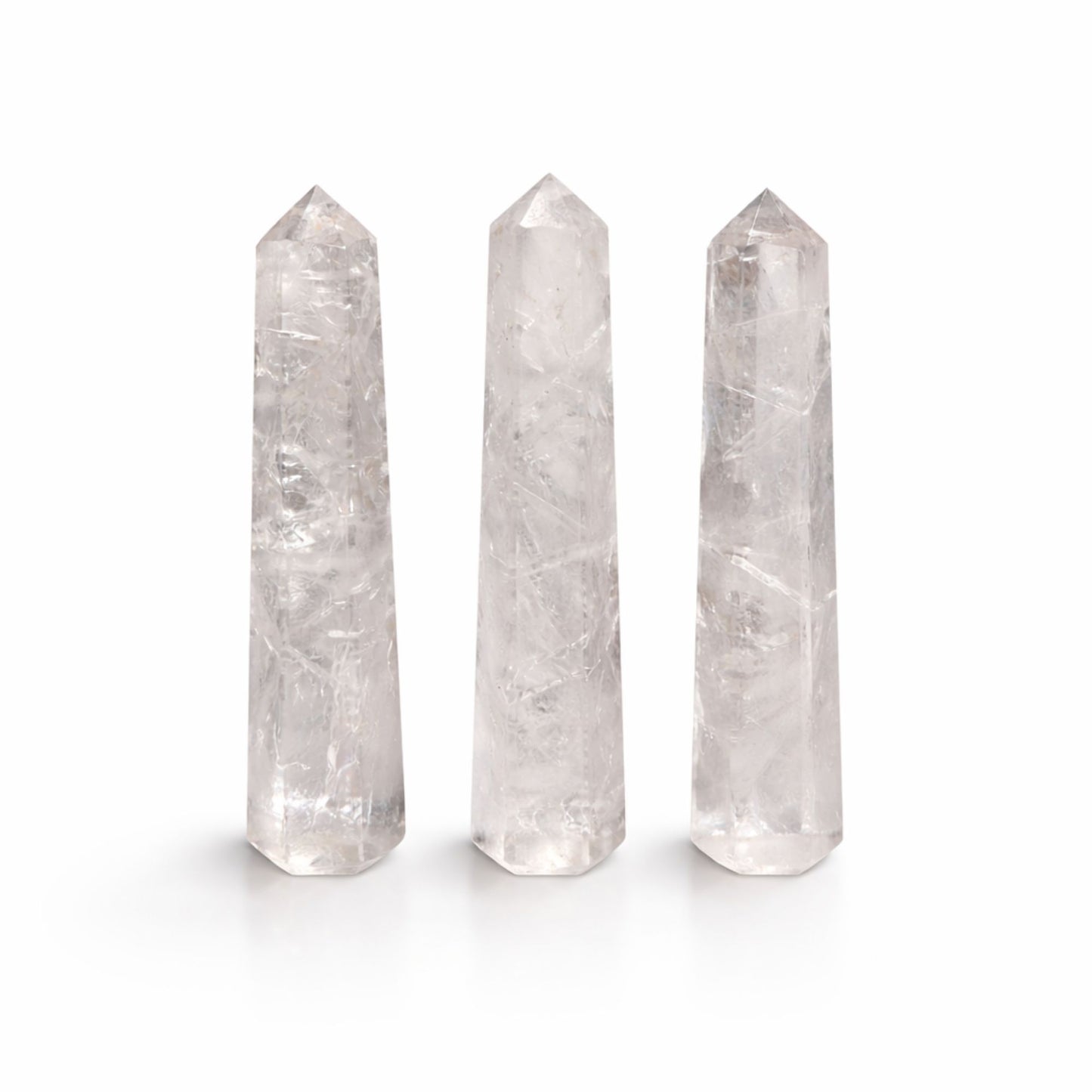 Gemstone Six Face Obelisk Point approx 11cm  - Clear Quartz