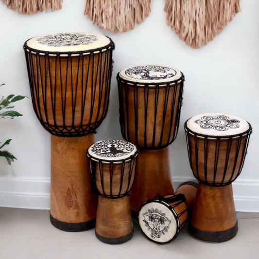 Hamsa Wide Top Djembe Drum - 22cm