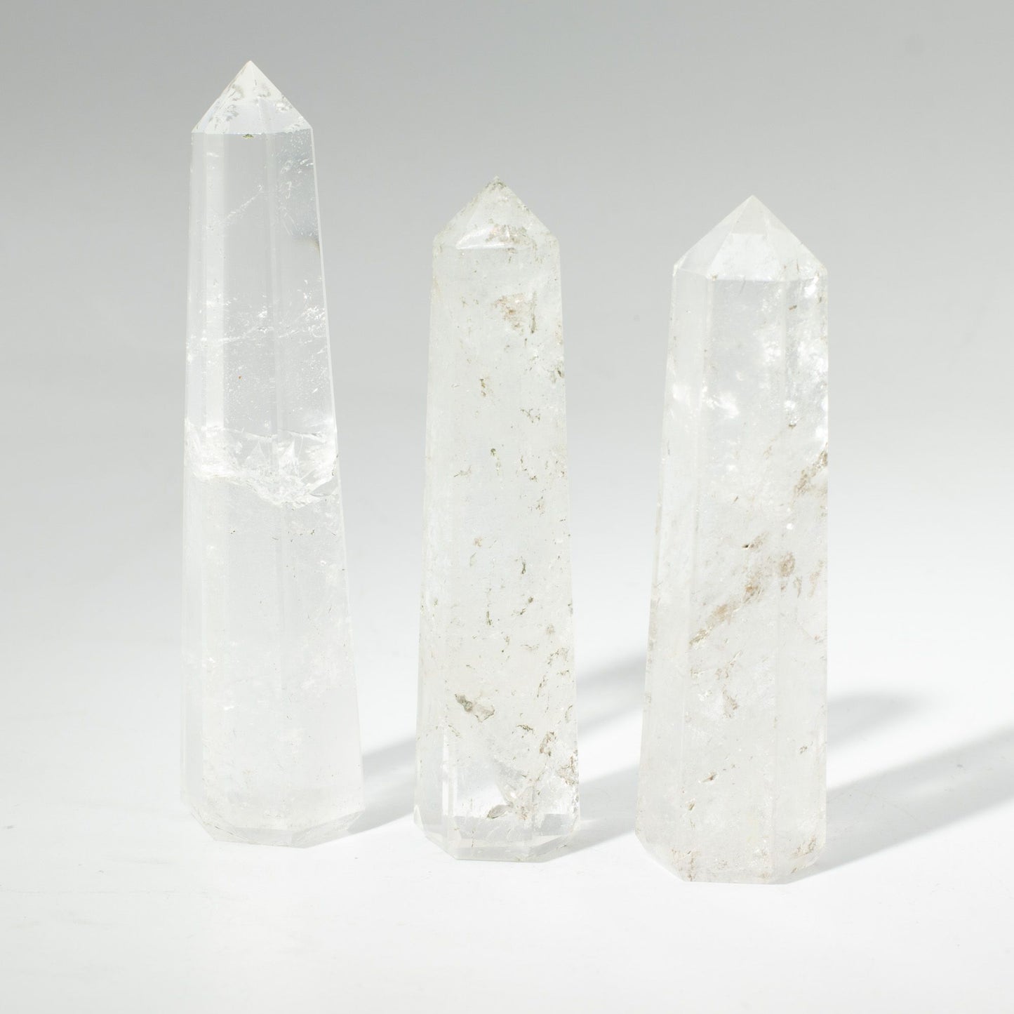 Gemstone Six Face Obelisk Point approx 11cm  - Clear Quartz