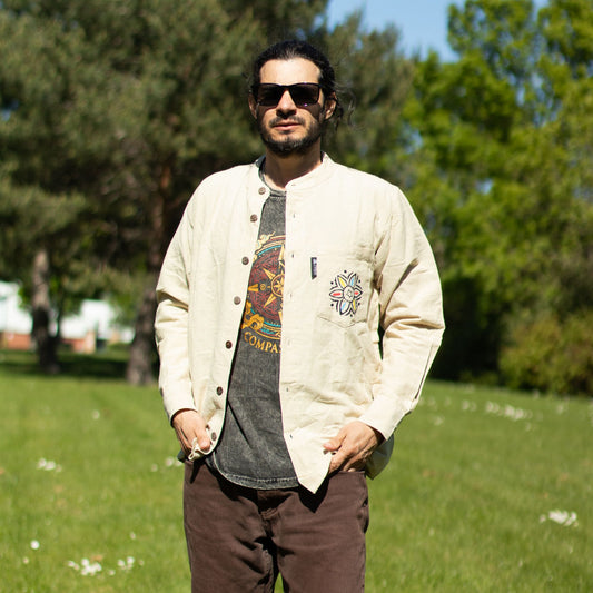 Nomad Sari Kathmandu Shirt - Stone - Large